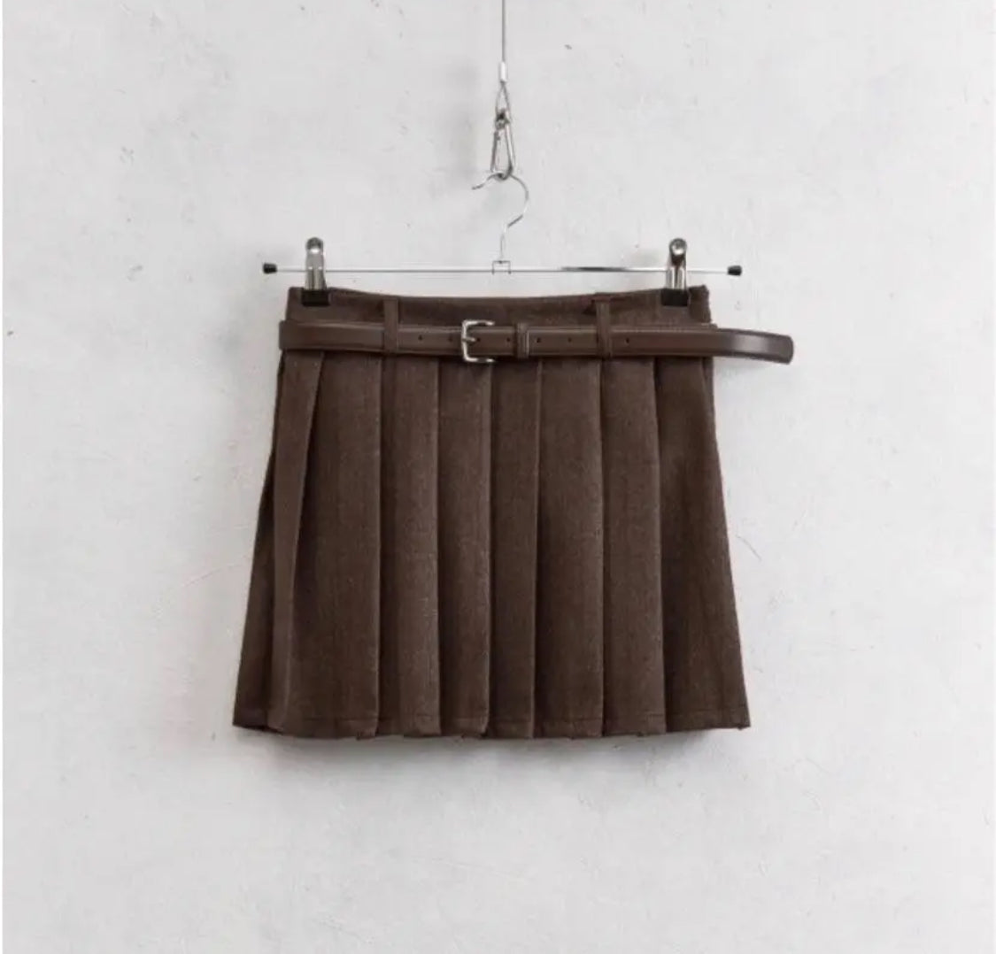 Gonna a pieghe Lumina con cinturina