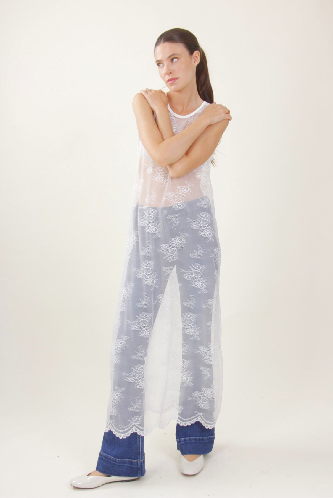 Maxi abito pizzo