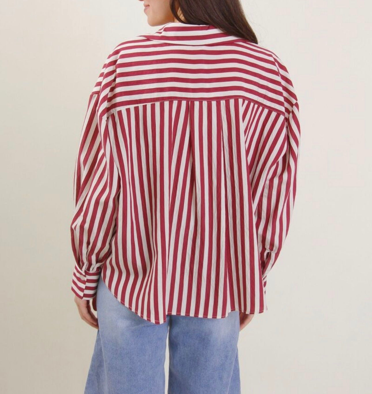 Camicia righe effetto crêpe