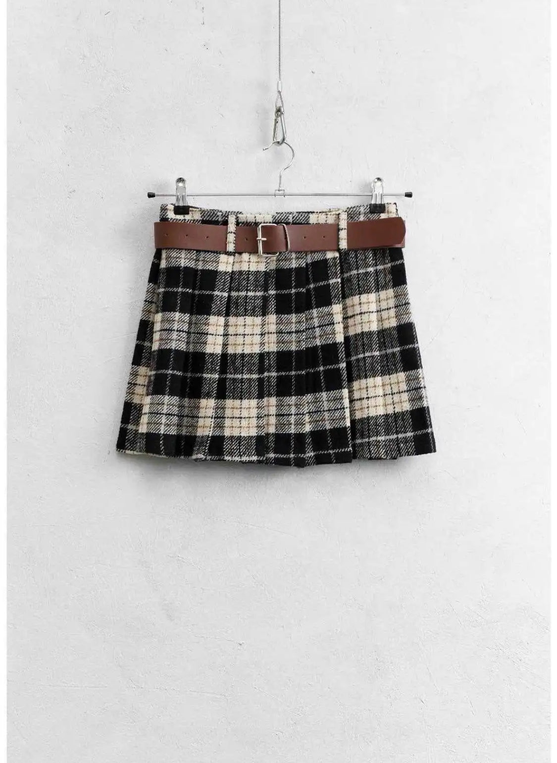 Gonna Lumina a quadri con cintura