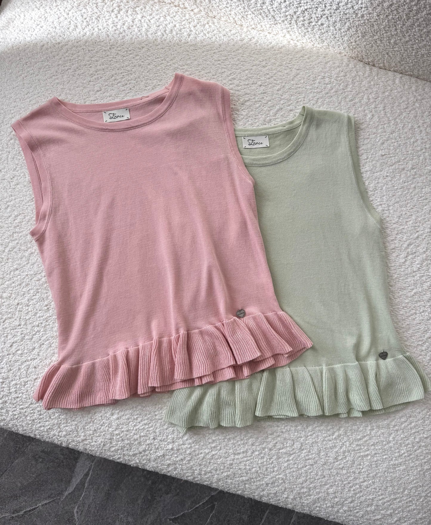 Top gilet ruffle