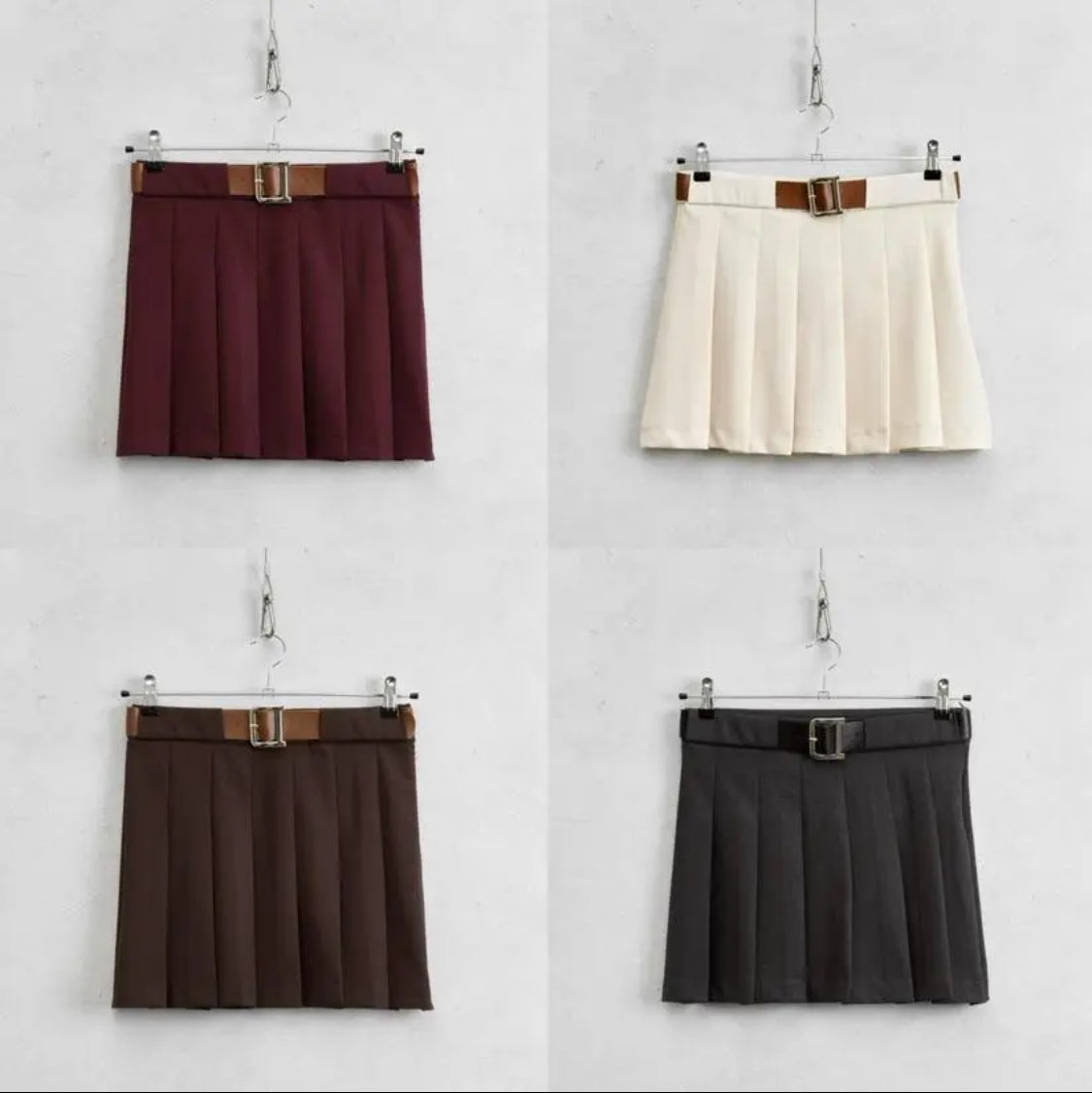 Gonna Lumina a pieghe con cintura