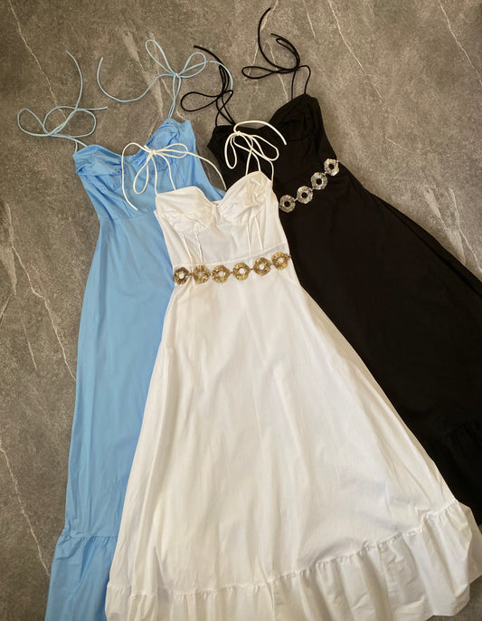 Abito lungo corpetto