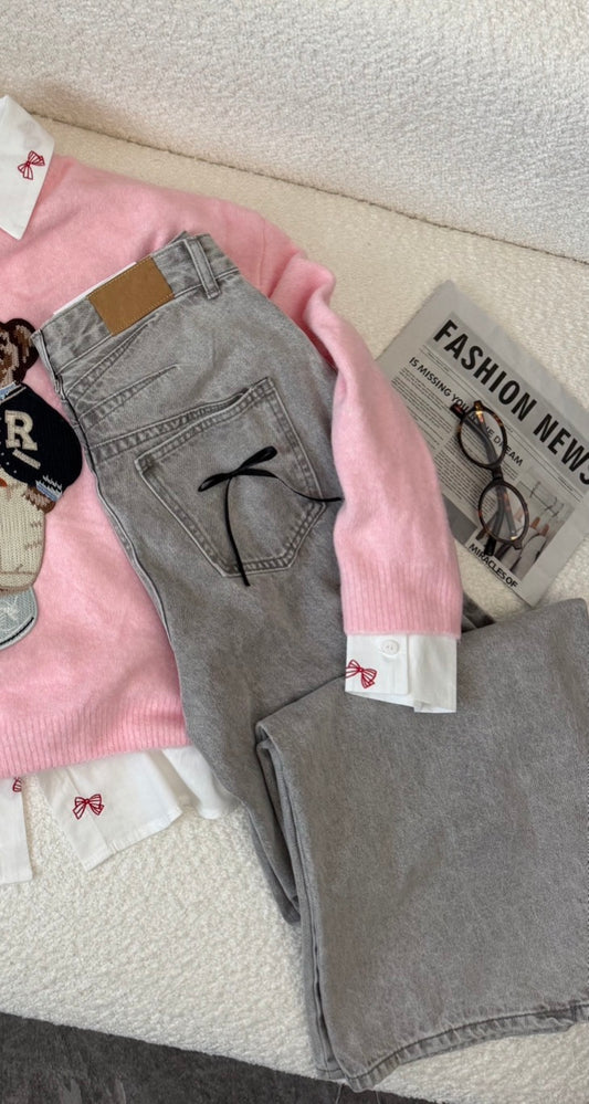 Jeans balloon fiocchetti