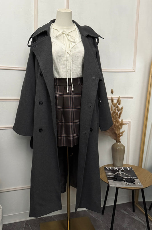 Grey mist trenchcoat