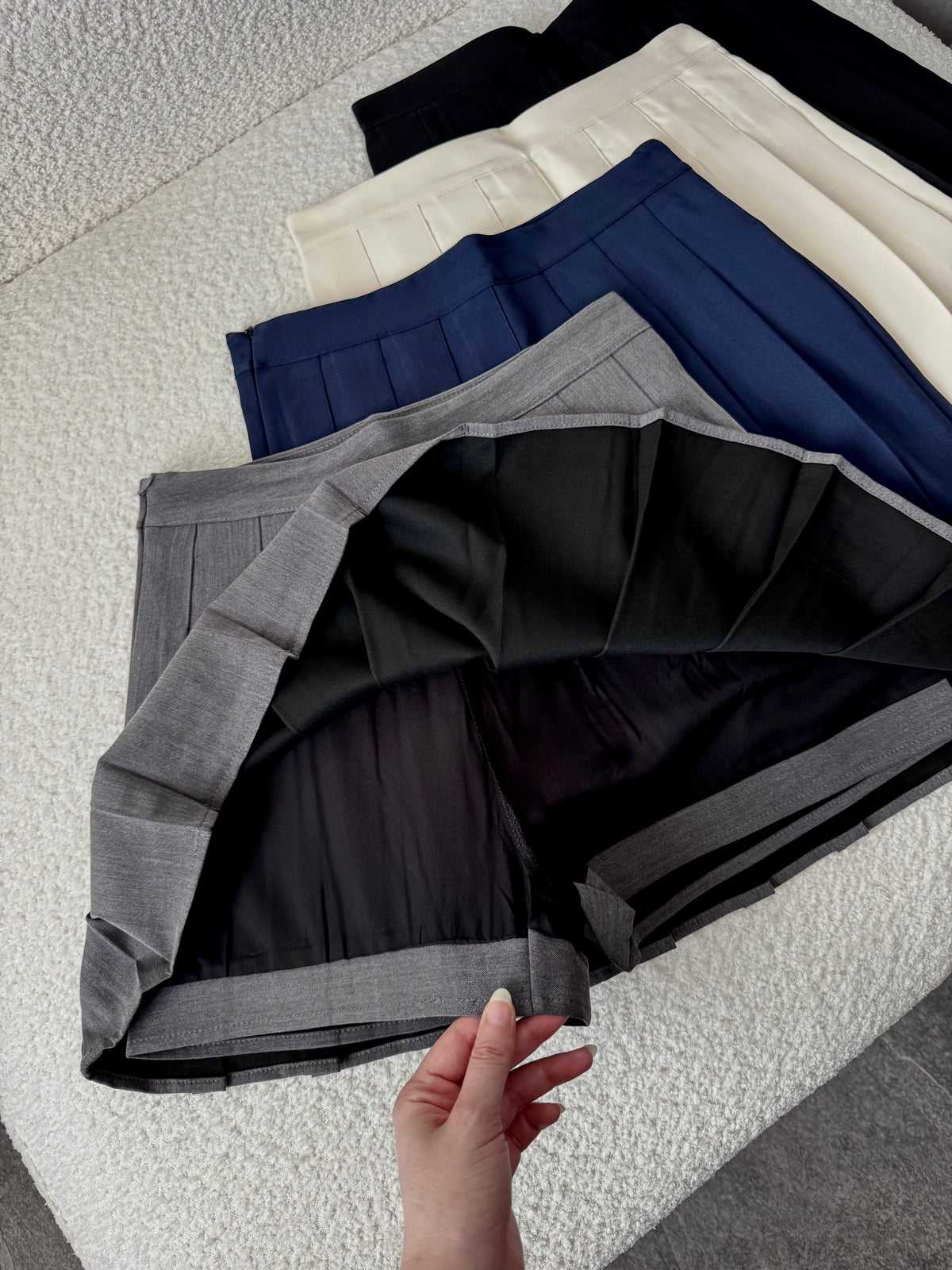 Classic pleated mini skort