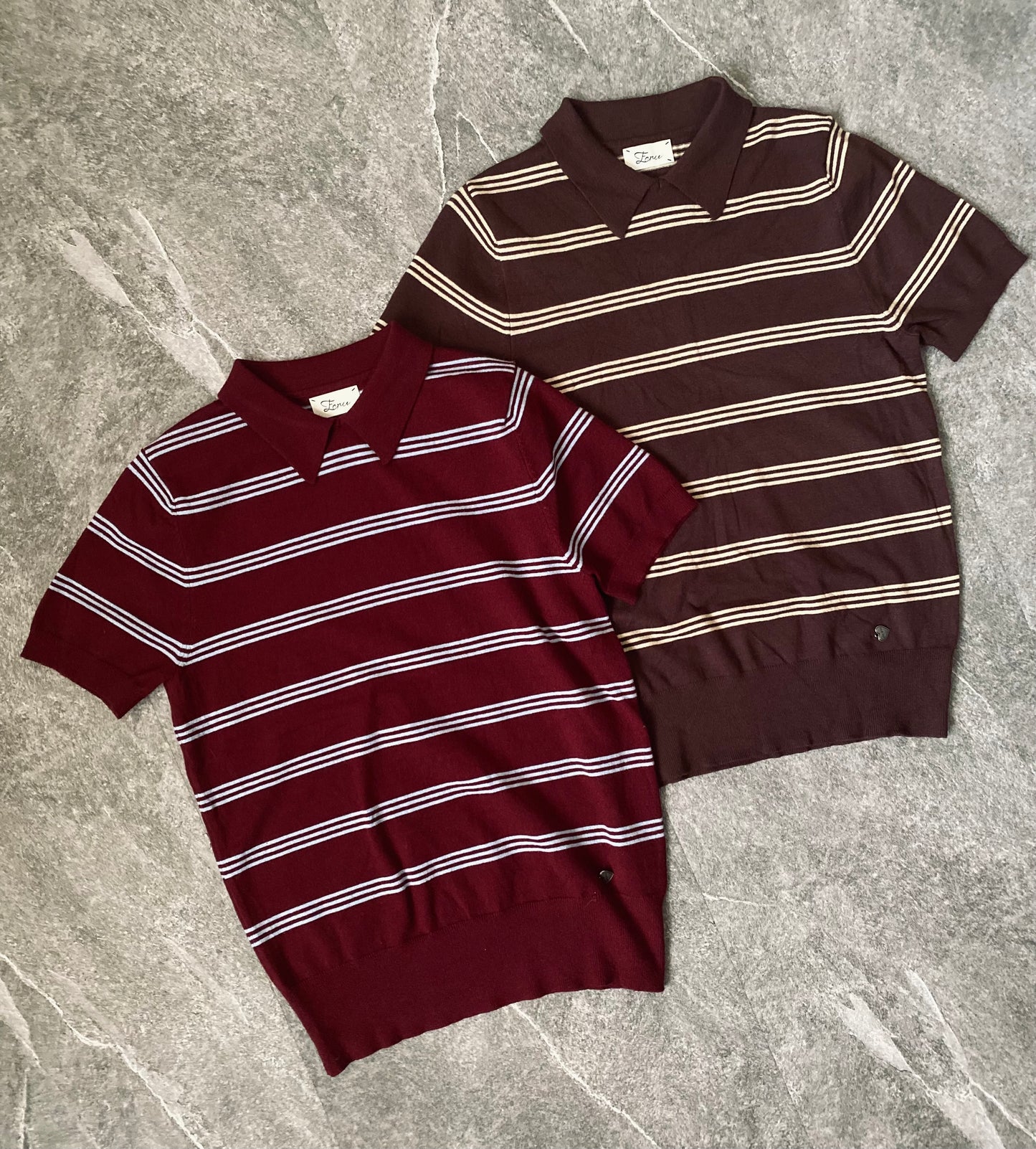 Polo a righe maniche corte