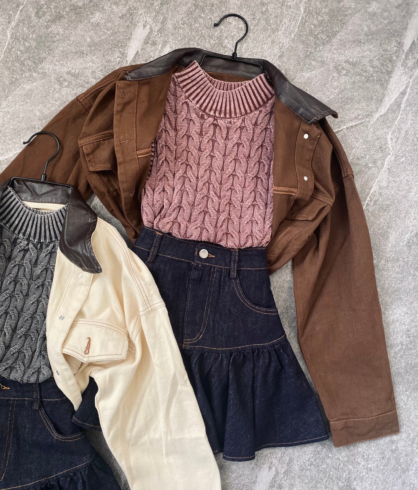 Giacca con colletto finta pelle