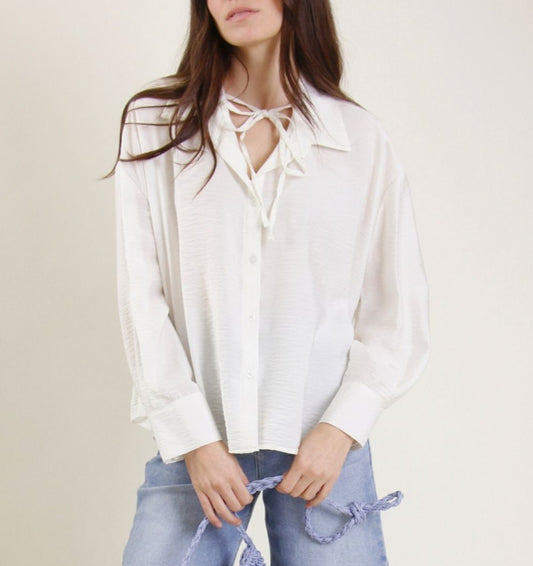 Camicia effetto crêpe