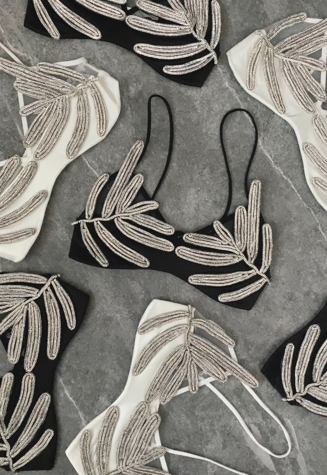 Bralette silver leaf