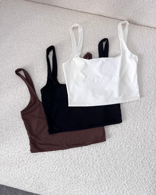 The Essential Square Neck crop top
