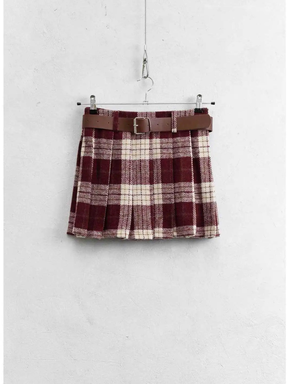 Gonna Lumina a quadri con cintura