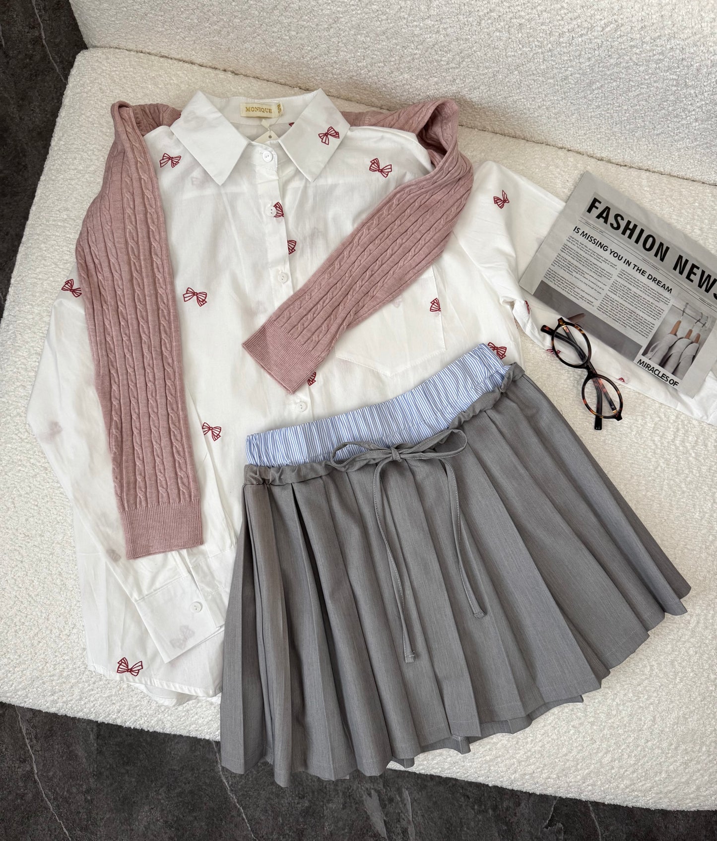 Gonna a pieghe sporty chic