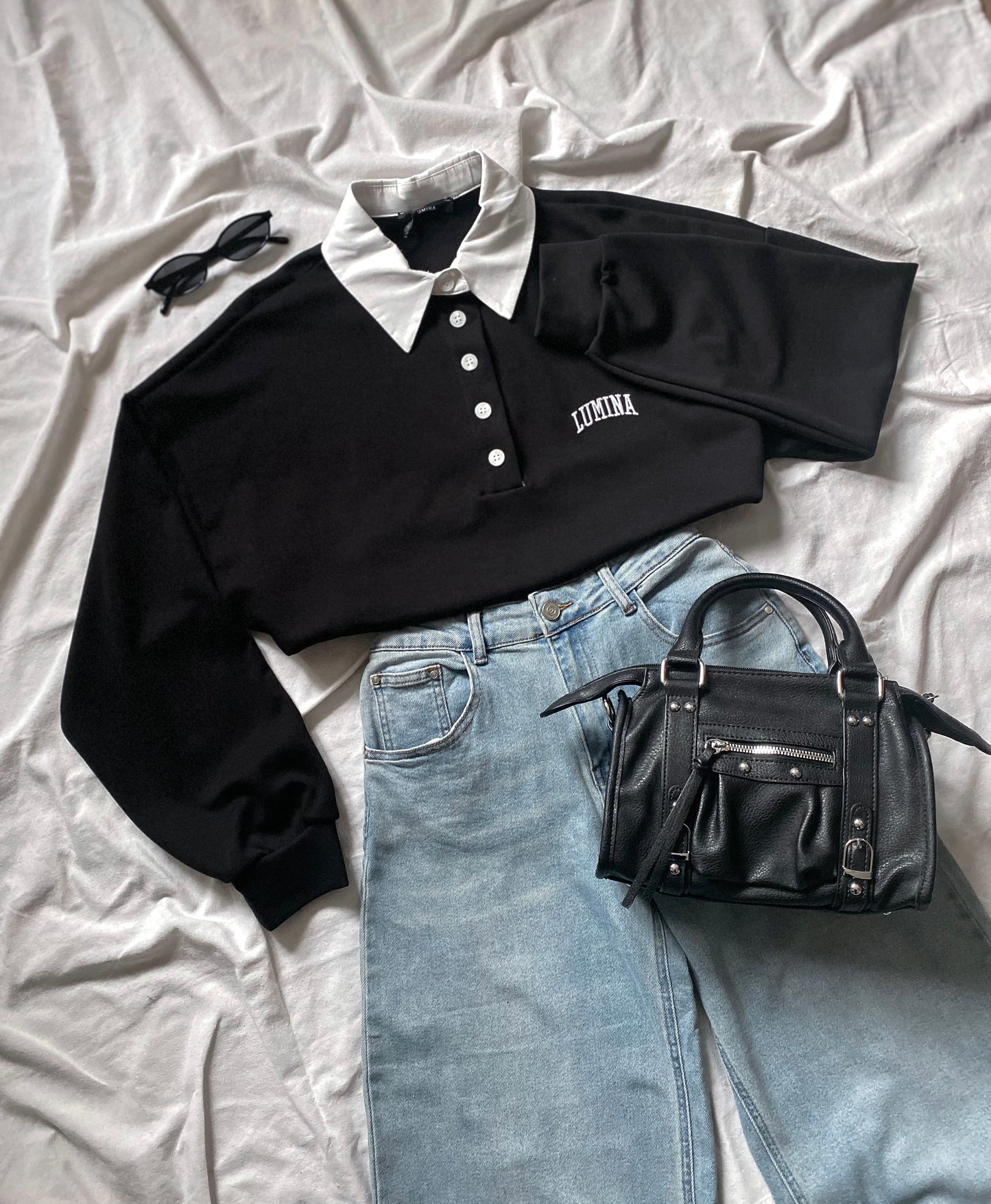 Felpa leggera Lumina colletto camicia