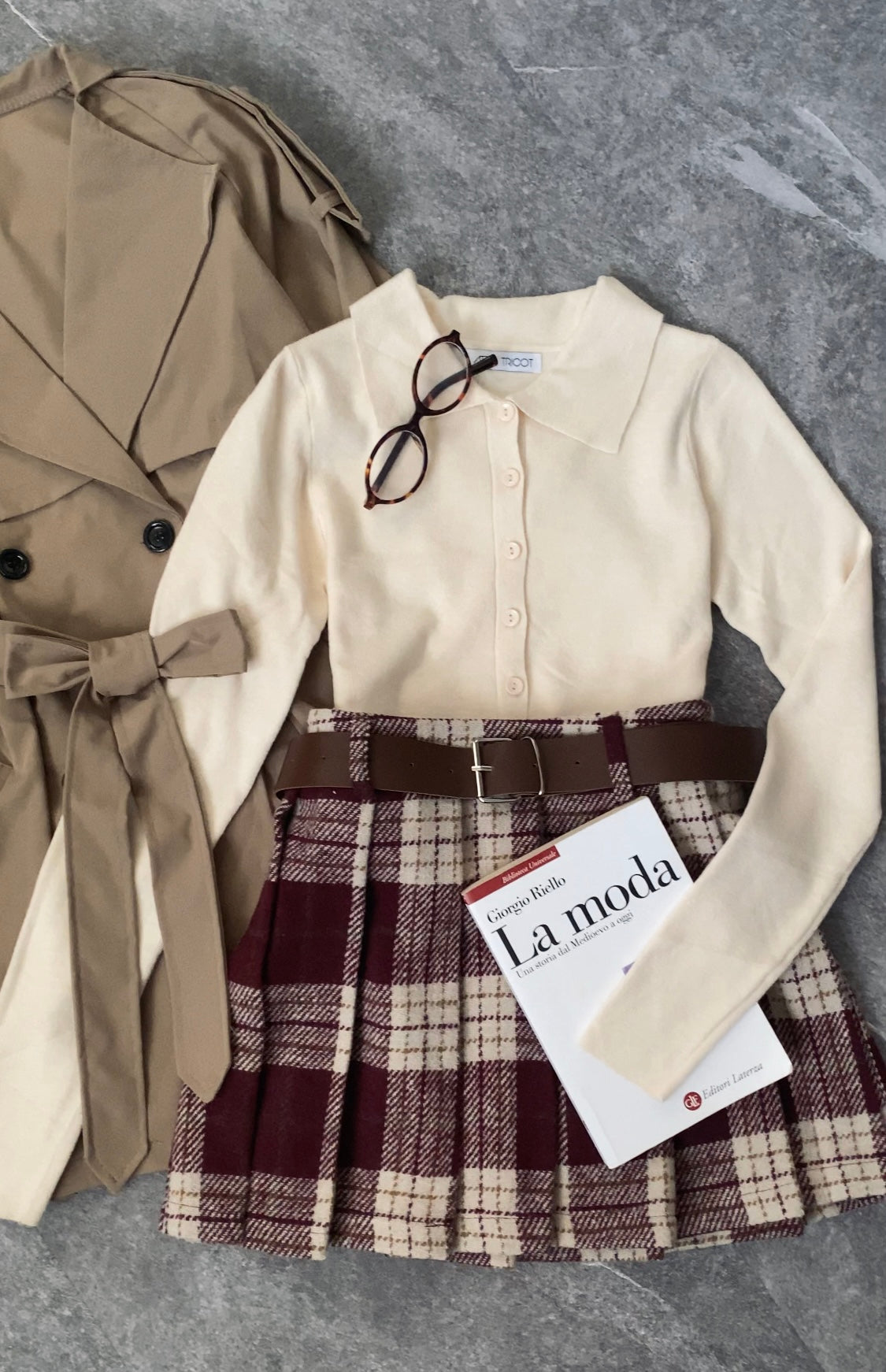 Cardigan crop con colletto