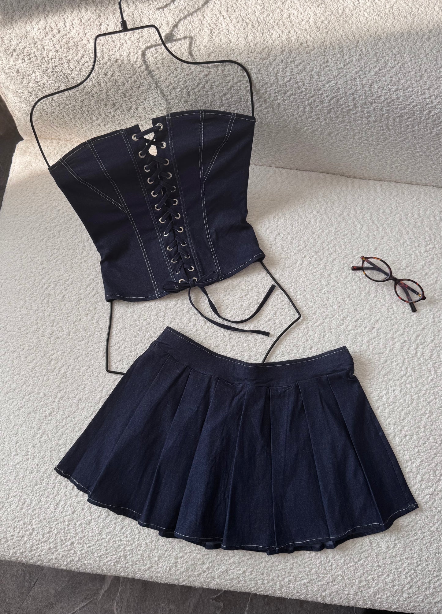 Downtown Denim Corset Duo