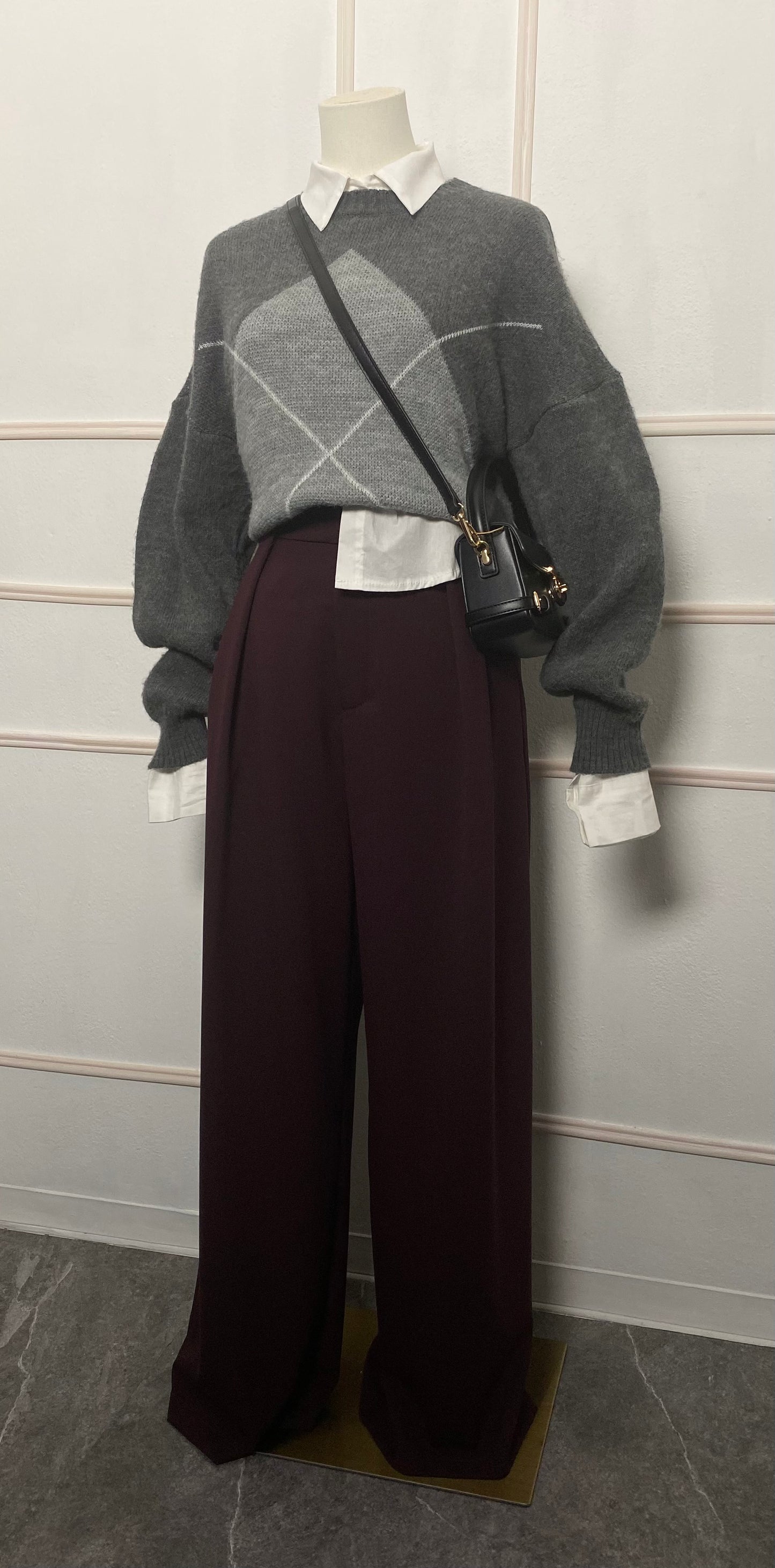 Maglione fantasia rombi