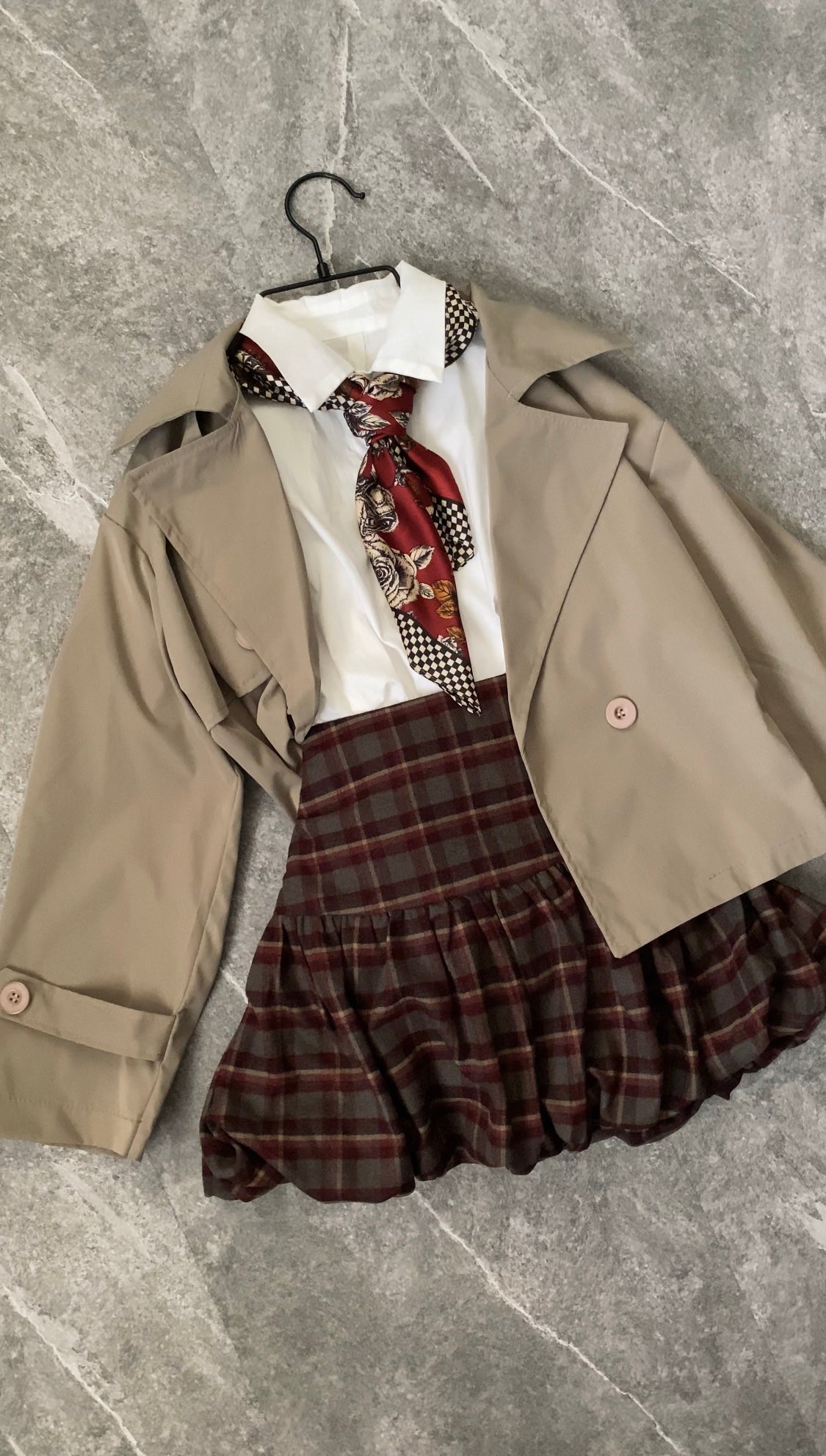 Gonnellina palloncino tartan