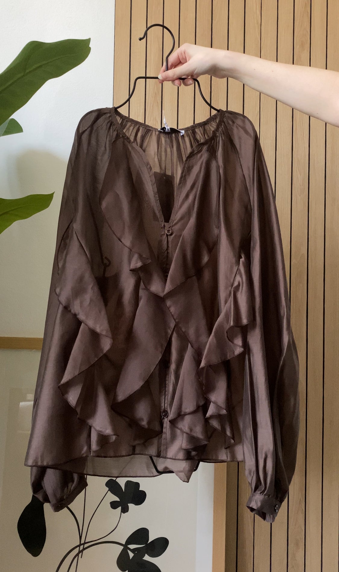 Camicia tencel rouches