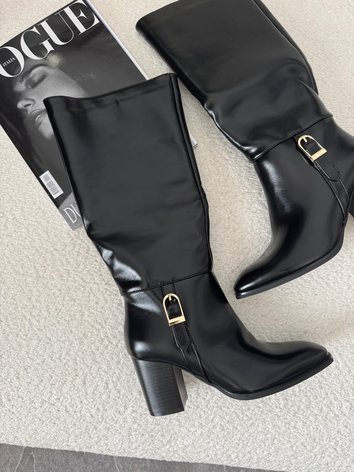 Black Avenue Knee-High Boots