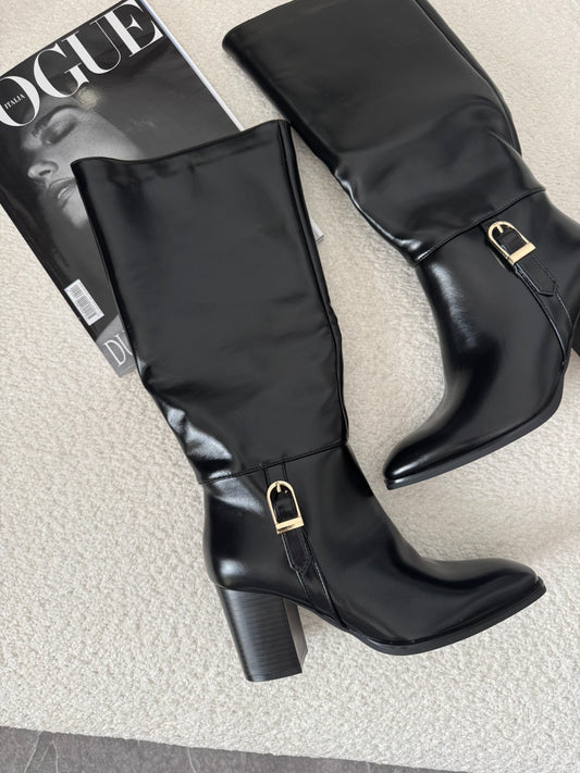 Black Avenue Knee-High Boots