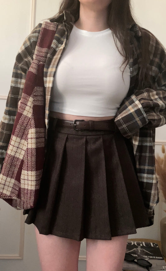 Gonna a pieghe Lumina con cinturina