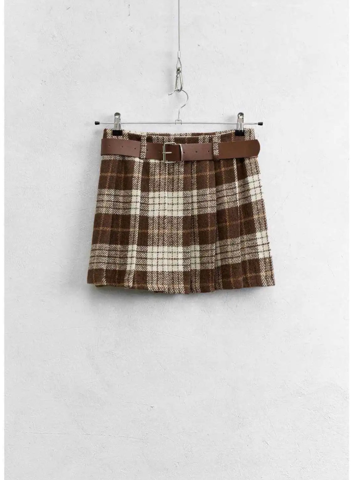 Gonna Lumina a quadri con cintura