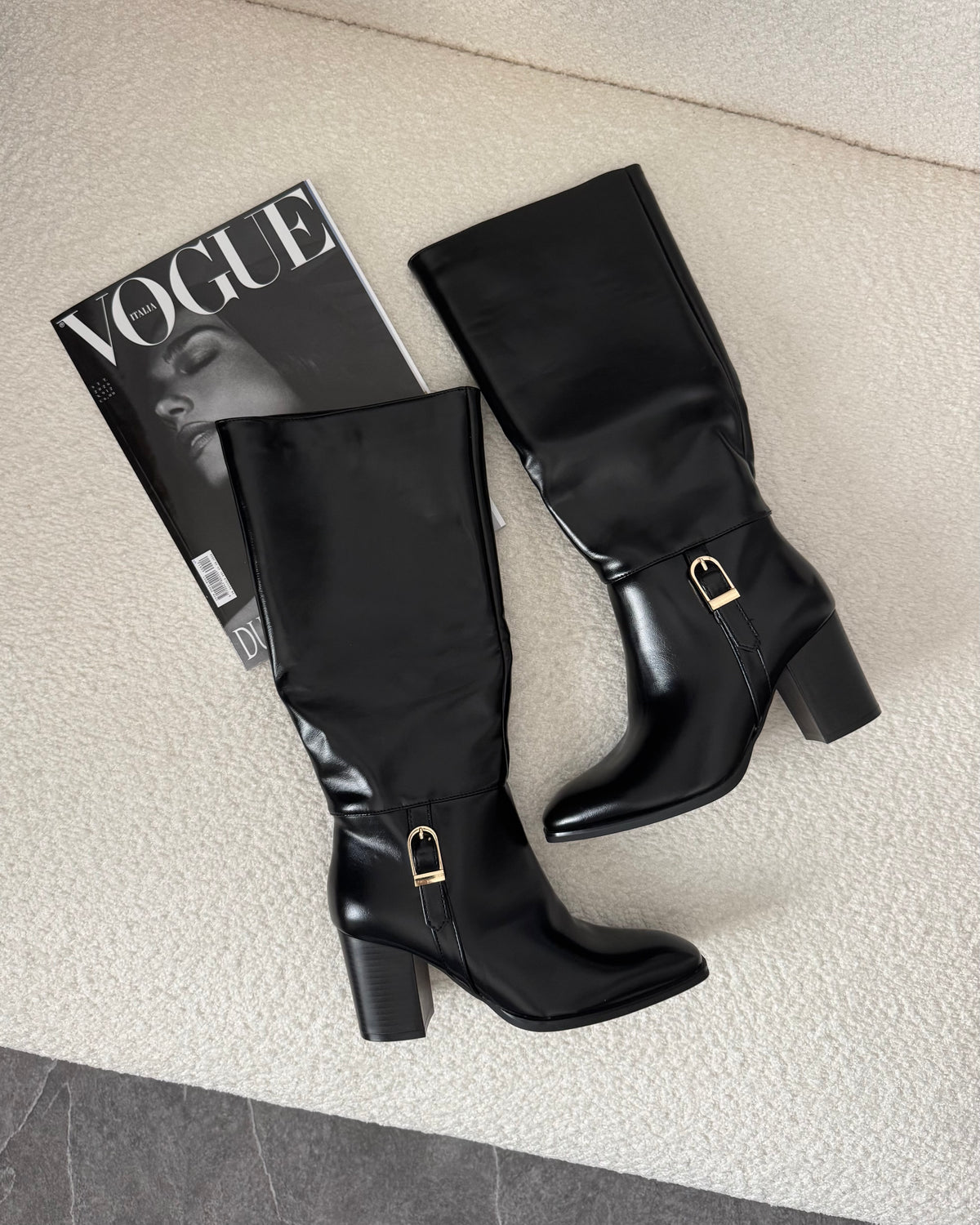 Black Avenue Knee-High Boots