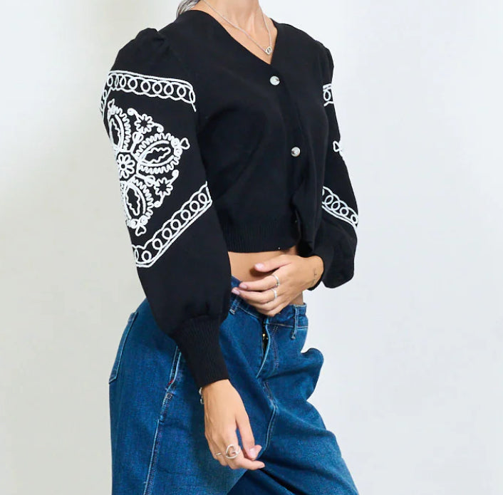 Cardigan Vic Bee ricamato