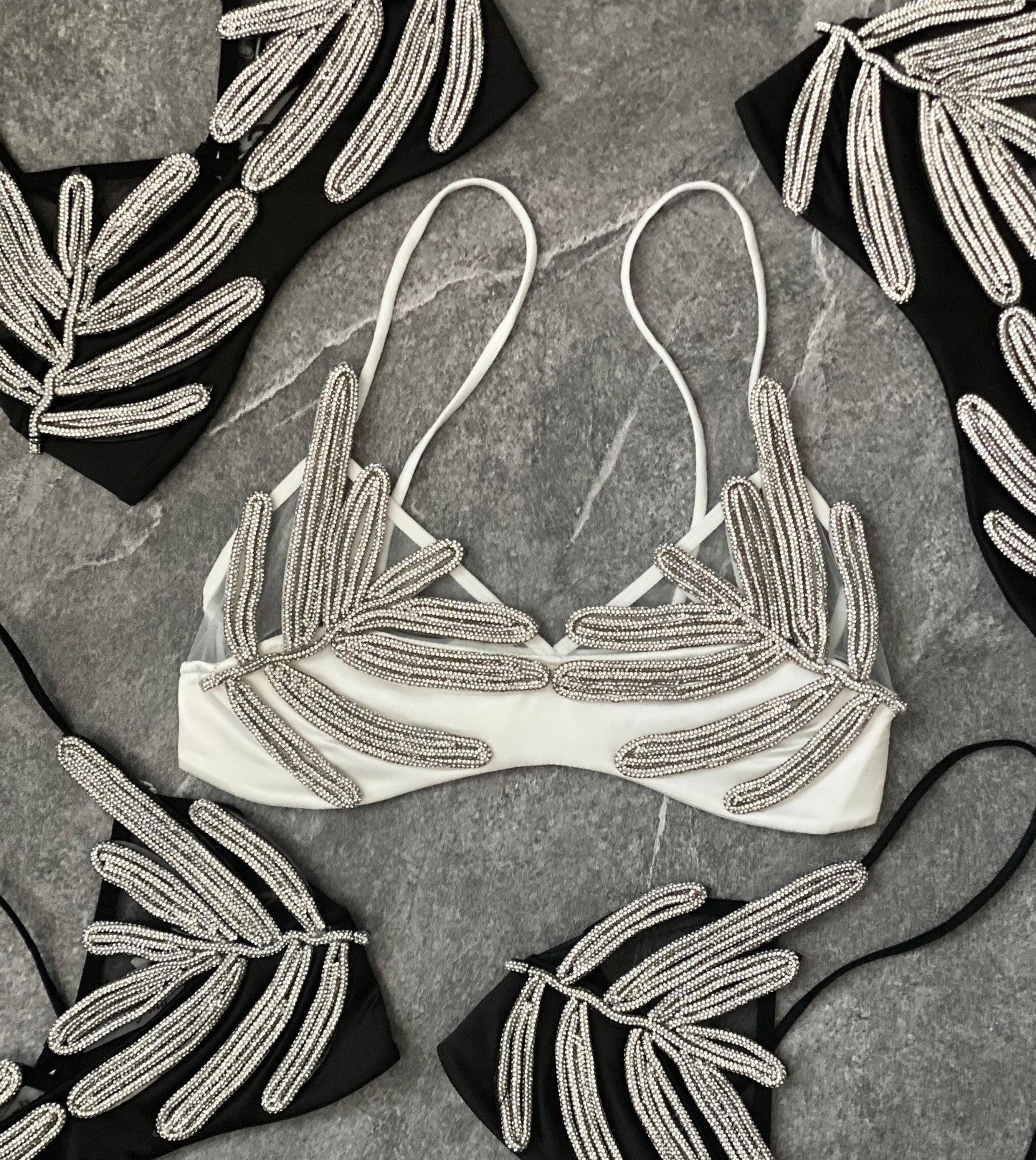 Bralette silver leaf