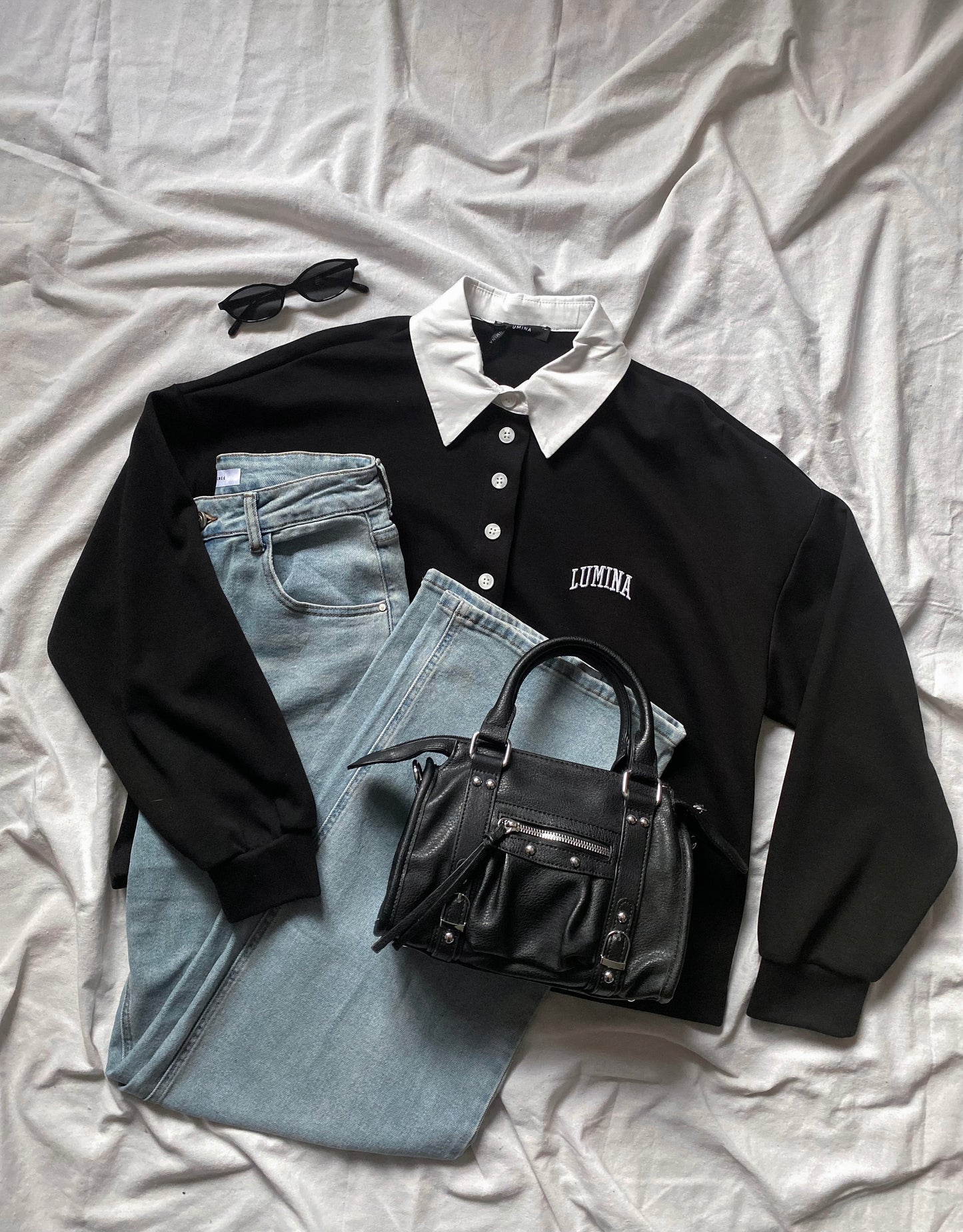 Felpa leggera Lumina colletto camicia