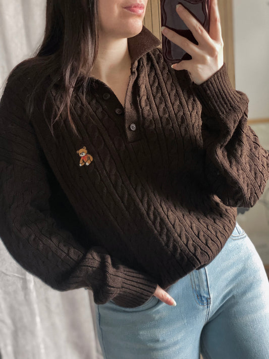 Maglioncino polo orsacchiotto