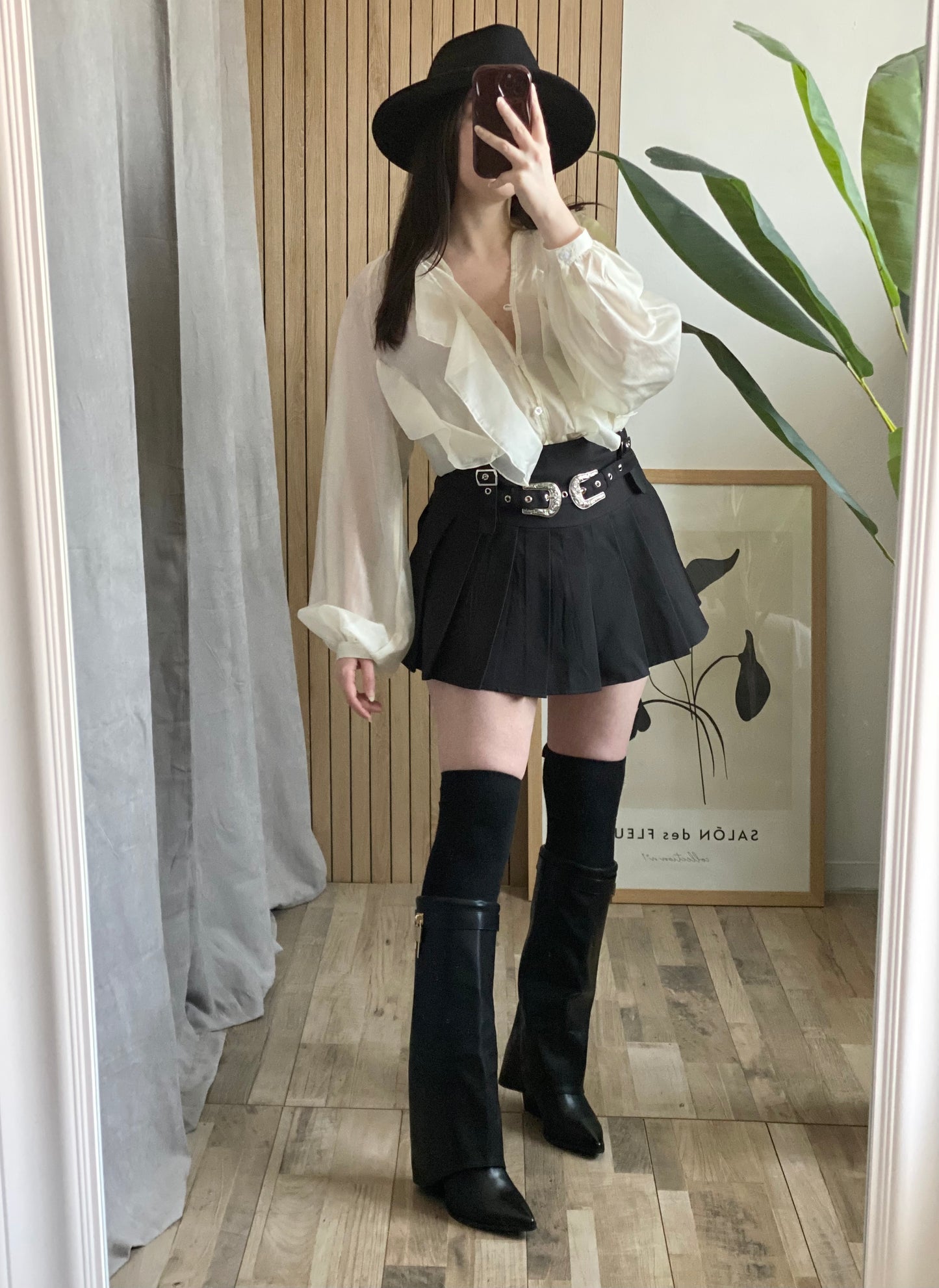 Camicia tencel rouches